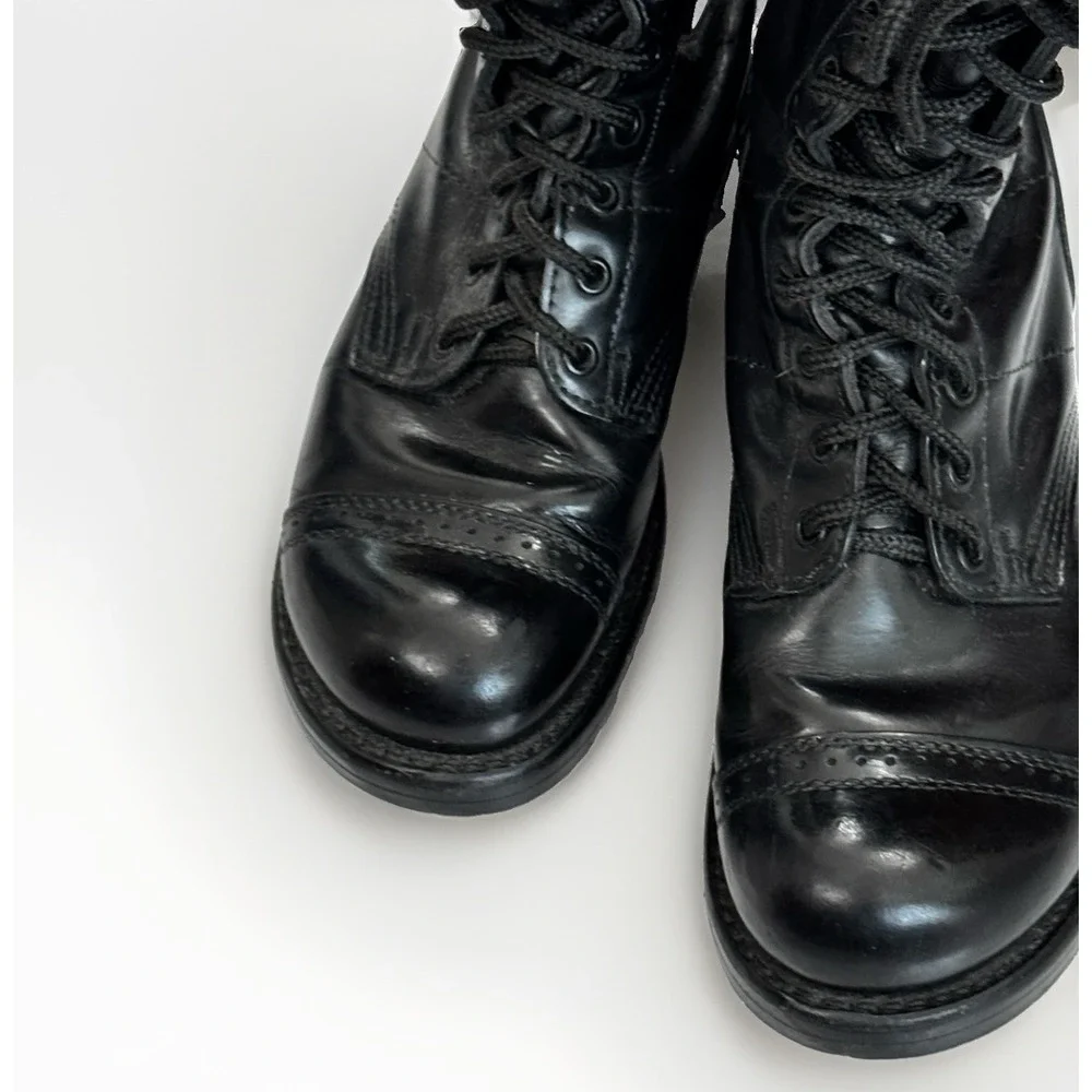 Vintage Black Corcoran 1500 Military Jump Boots Paratrooper Men's Size 8